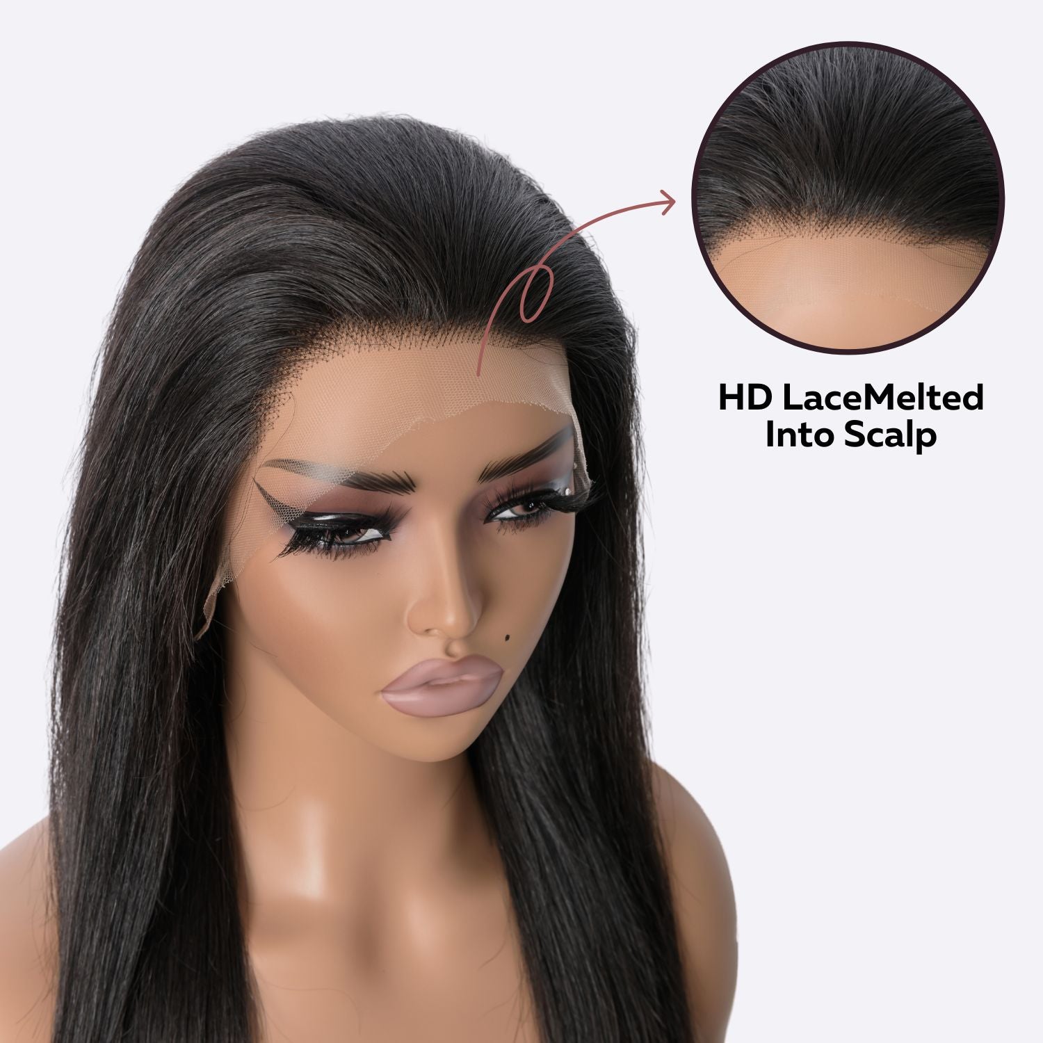 13x4 Straight Frontal Undetectable HD Lace Wig 180% Density