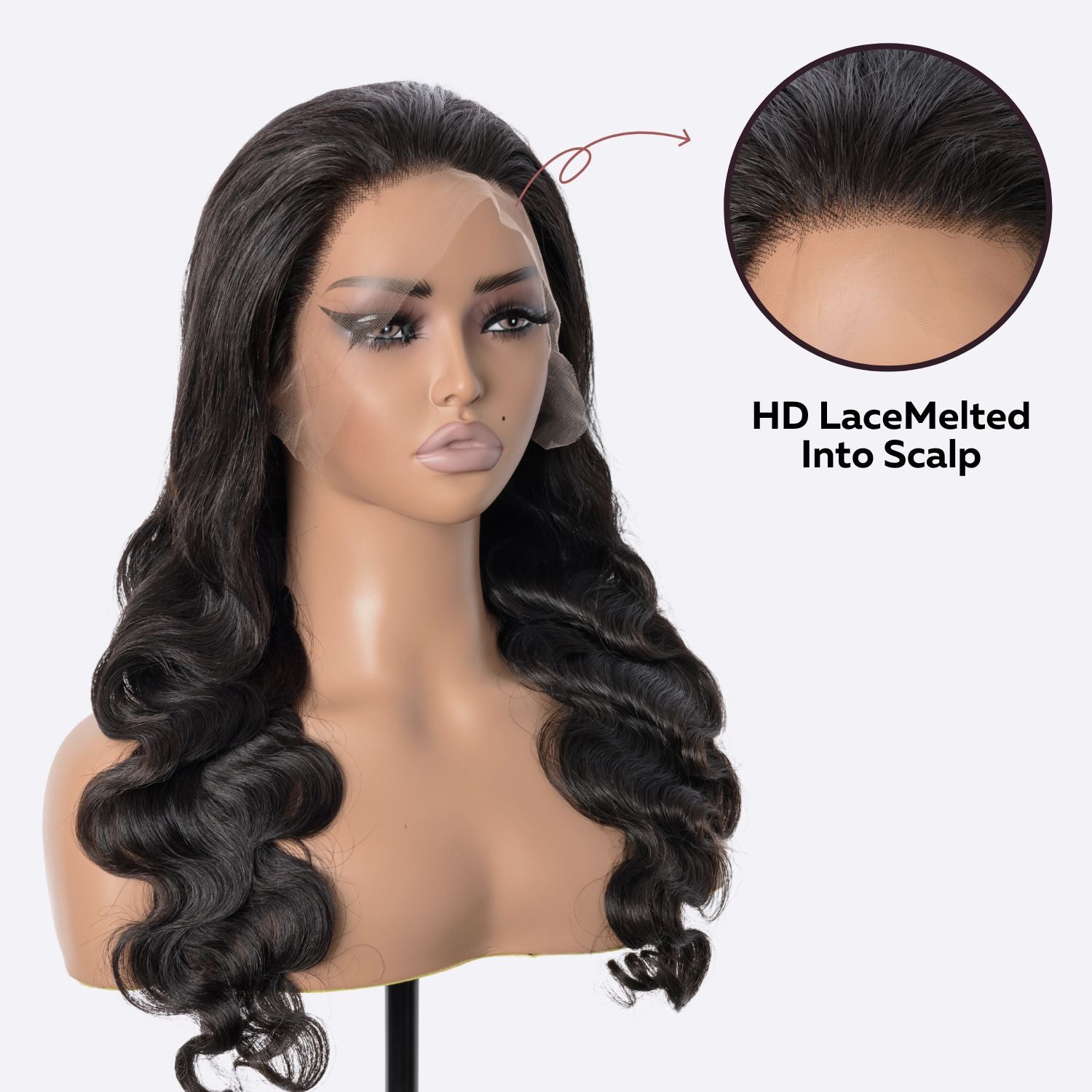 13x4 Body Wave Frontal Undetectable HD Lace Wig 180% Density