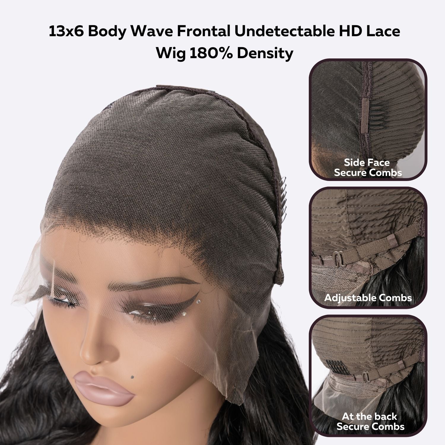 13x6 Body Wave Frontal Undetectable HD Lace Wig 180% Density