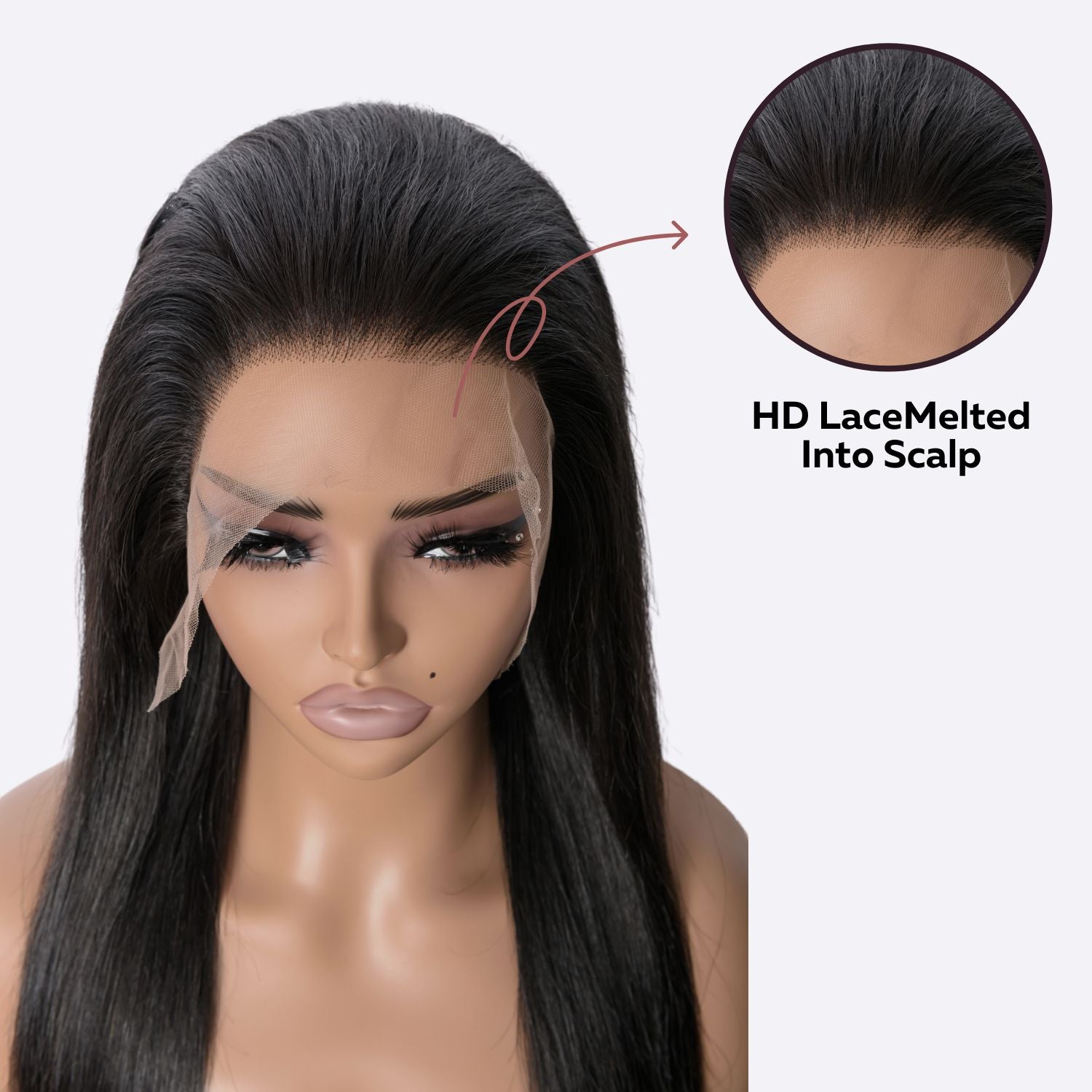 13x6 Straight Frontal Undetectable HD Lace Wig 180% Density