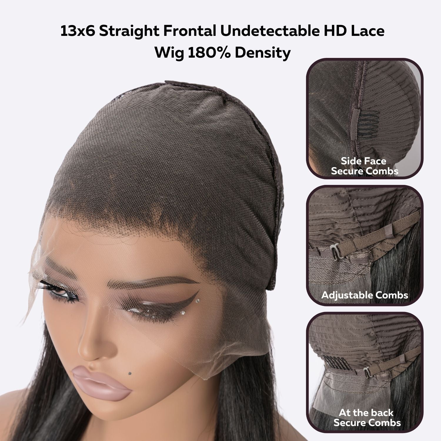 13x6 Straight Frontal Undetectable HD Lace Wig 180% Density