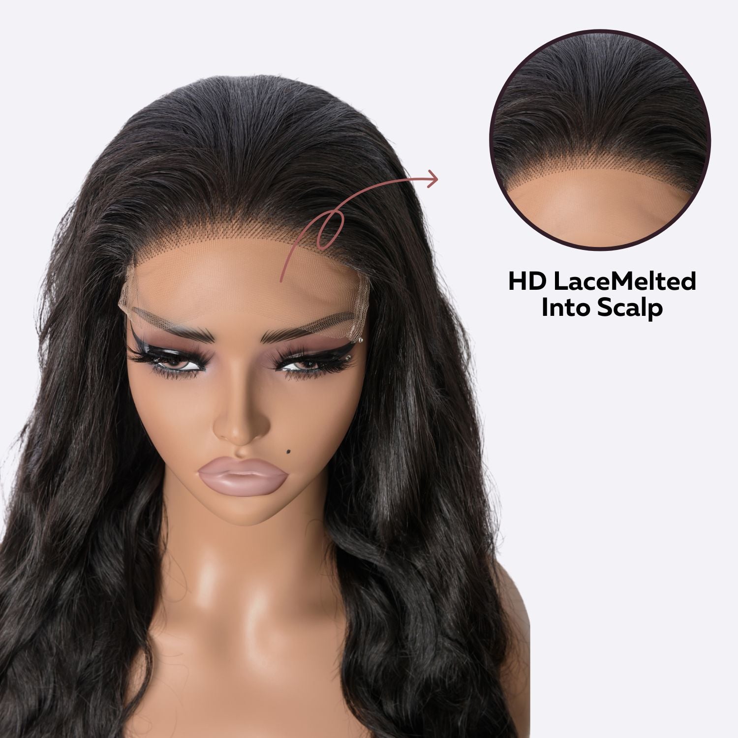 5x5 Body Wave Closure Undetectable HD Lace Wig 180% Density