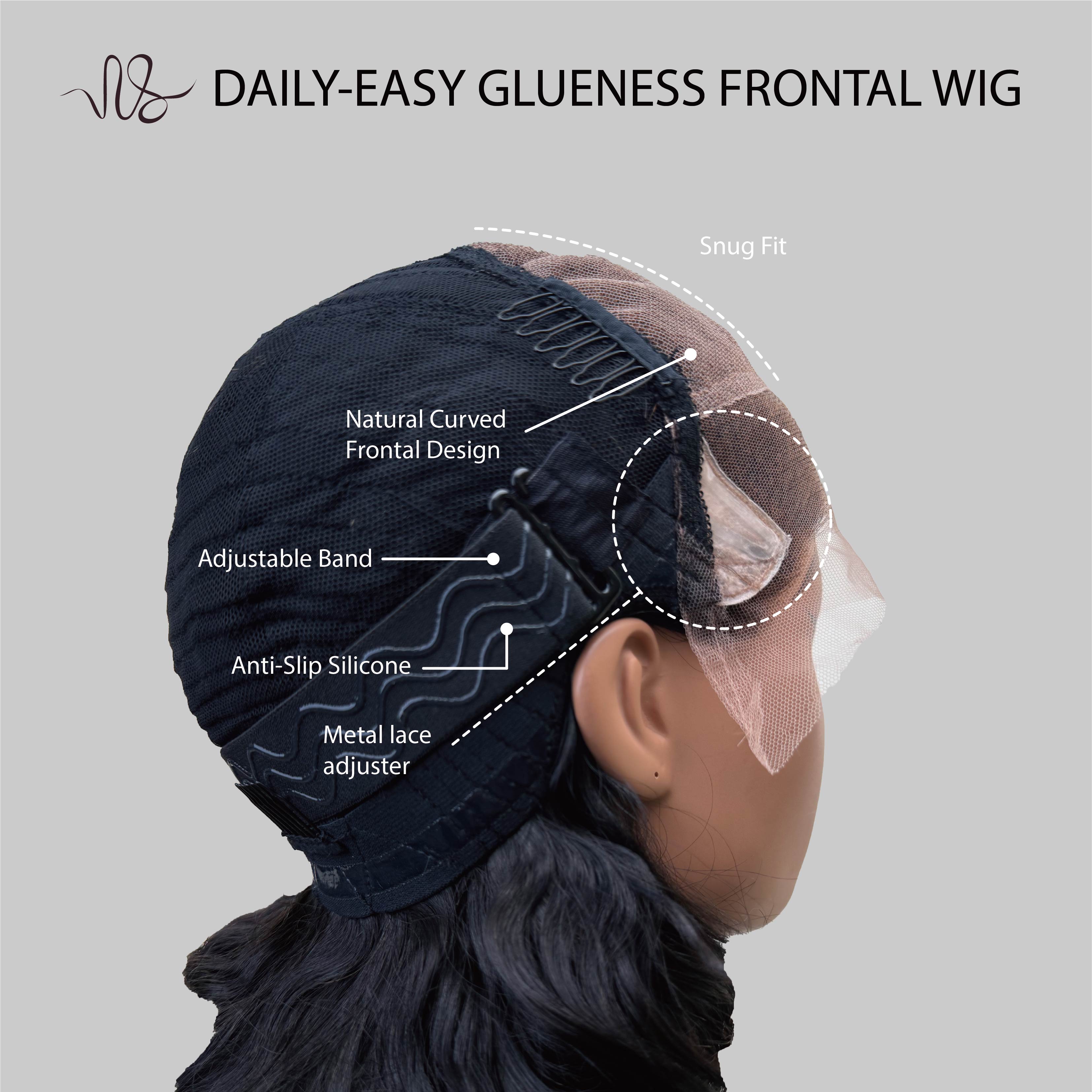 Daily-Easy Glueless Frontal Wig 11.5x6 Undetectable HD Lace Natural Wave