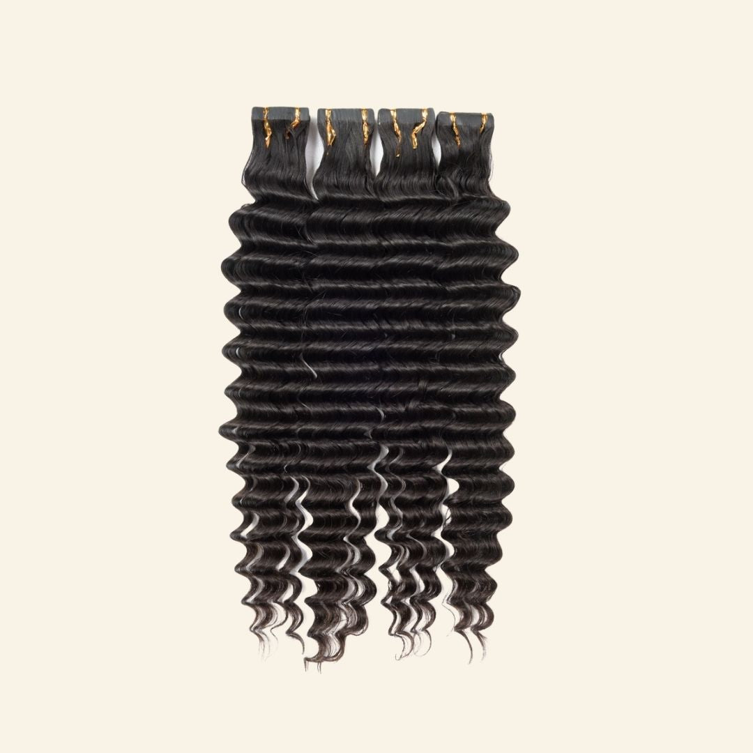 Chinese Raw One Donor Deep Wave Tape-in Extensions | NewStarWig