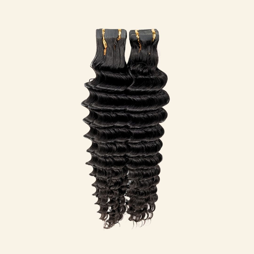 Chinese Raw One Donor Deep Wave Tape-in Extensions | NewStarWig